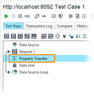 ReadyAPI: The test case with a property transfer test step ReadyAPI: The test case with a property transfer test step