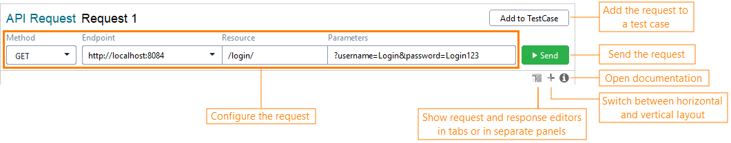 Request editors: Toolbar overview