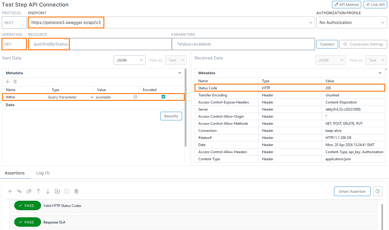 Review and Update REST API Connection Test Step