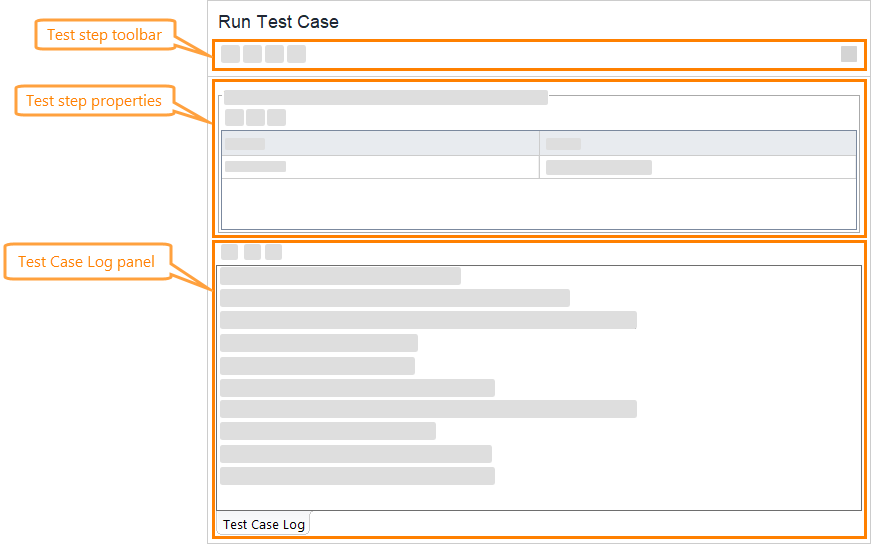 Run Test Case test step editor