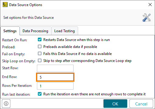 ReadyAPI: Setting the row limit