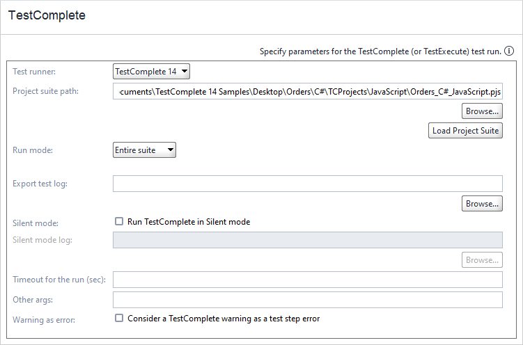 TestComplete test step editor TestComplete test step editor