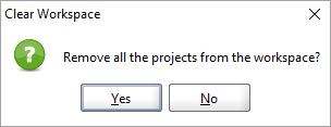 Clearing the workspace Clearing the workspace