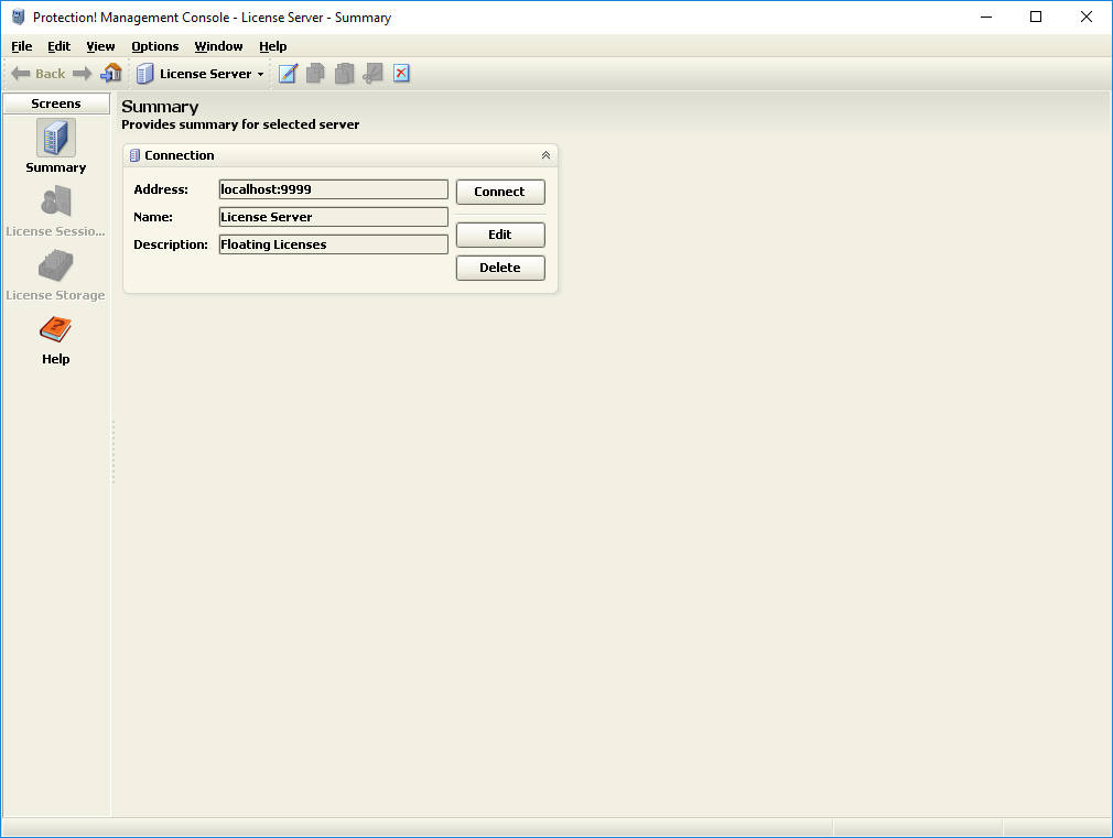 Console: Summary view