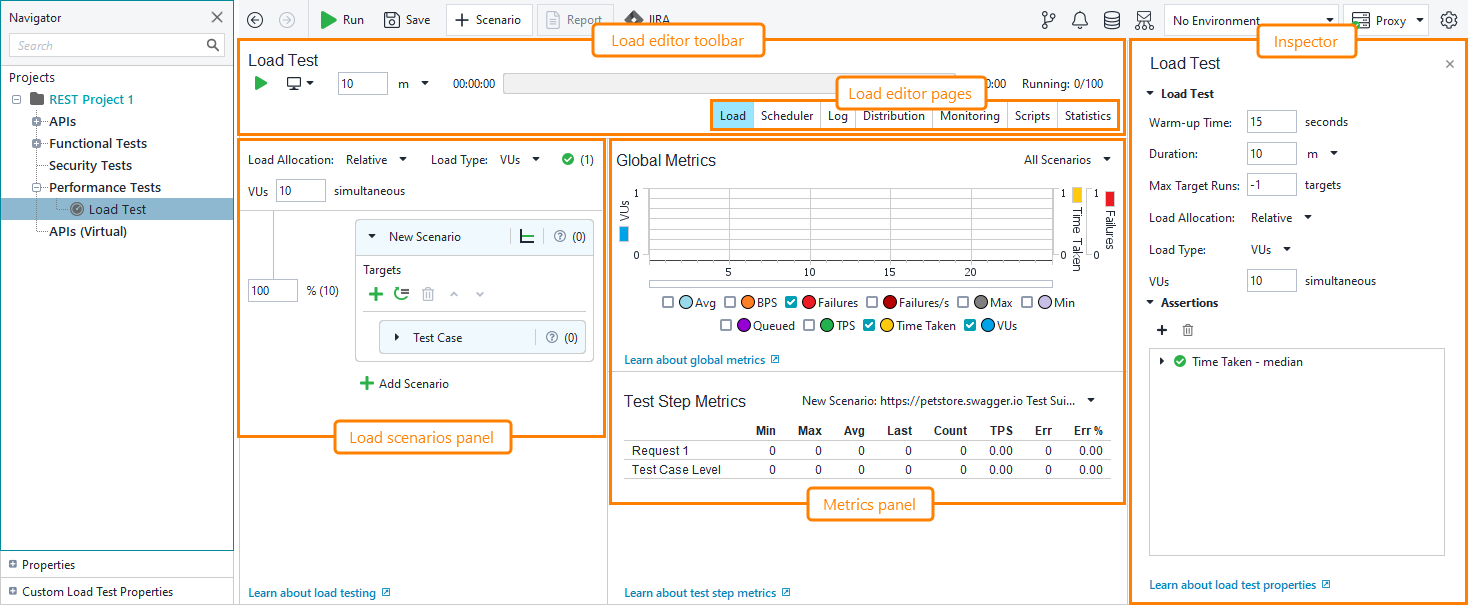 API load testing with ReadyAPI: Load Test Editor User Interface API load testing with ReadyAPI: Load Test Editor User Interface