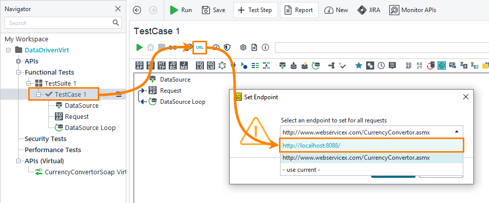 Service virtualization and API testing: Setting the endpoint for test cases Service virtualization and API testing: Setting the endpoint for test cases