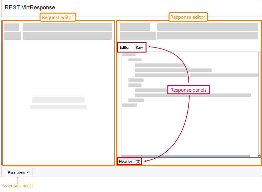 REST VirtResponse test step editor
