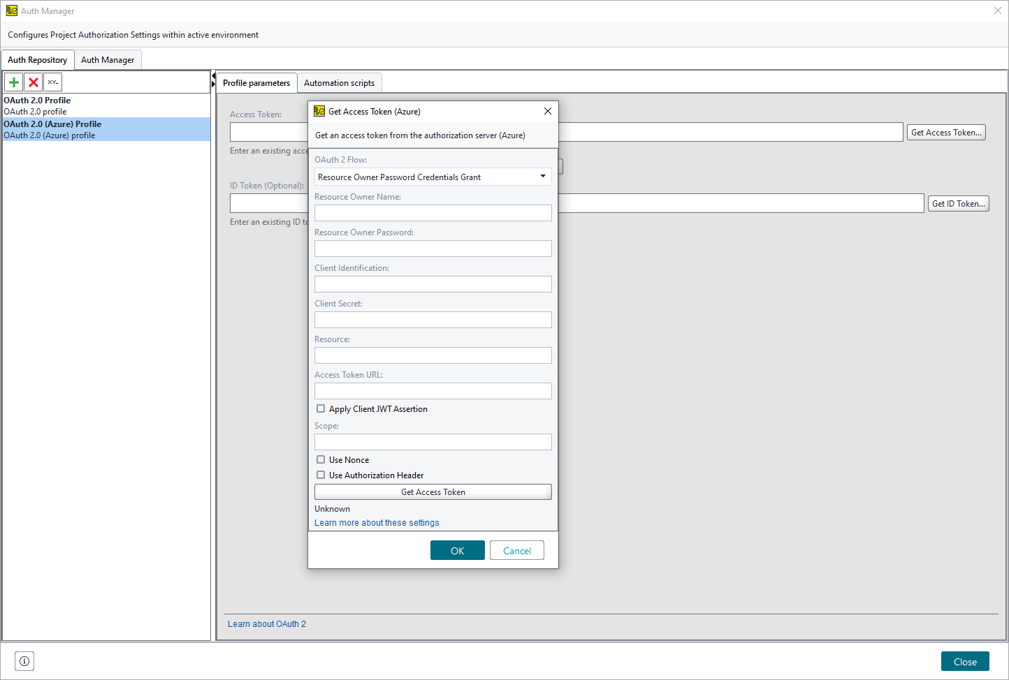 OAuth 2.0 Azure: Resource Owner Password Credentials grant