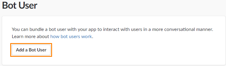 Adding a bot user