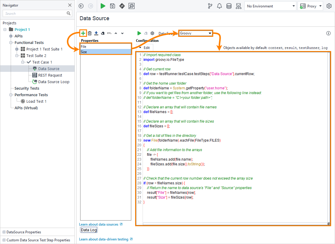 Sample Groovy script