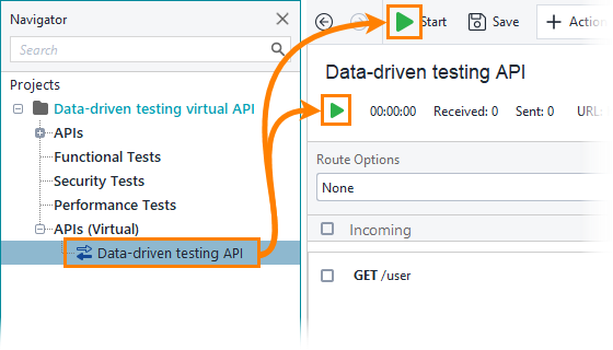 Importing a virtual API: Run the virtual API Importing a virtual API: Run the virtual API