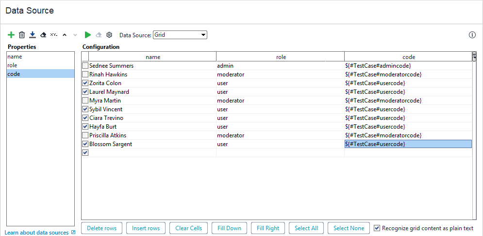 The Grid data source