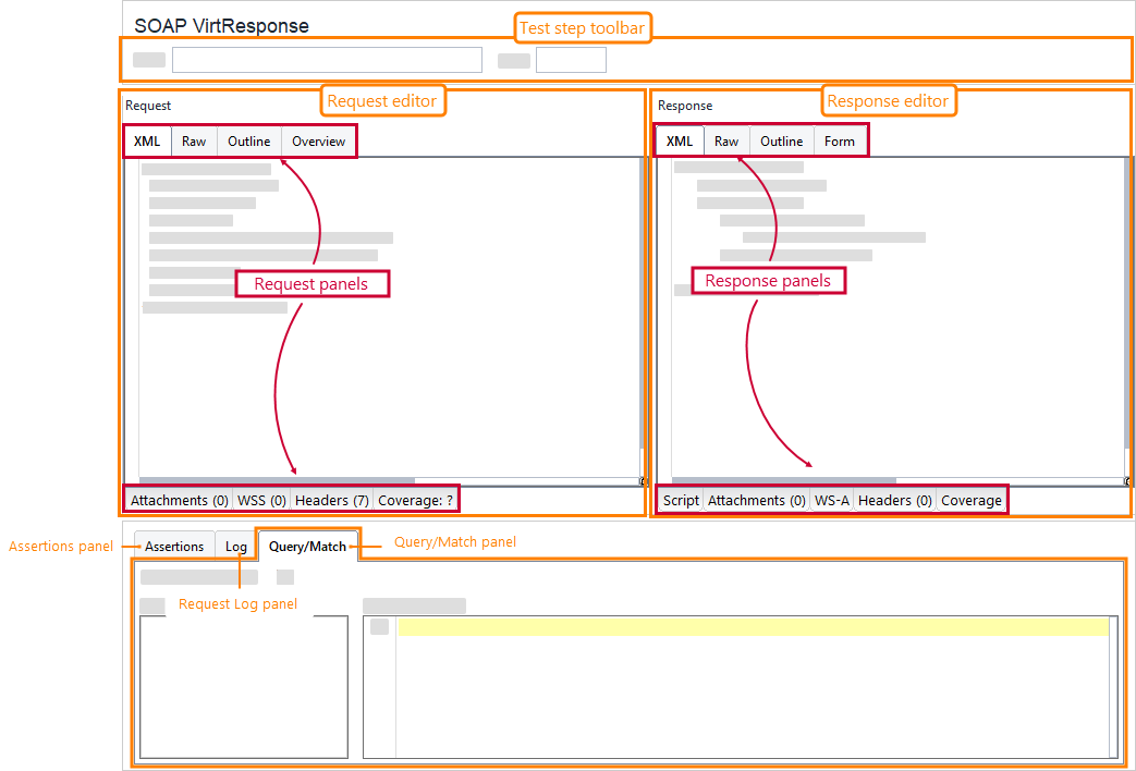 SOAP VirtResponse test step editor