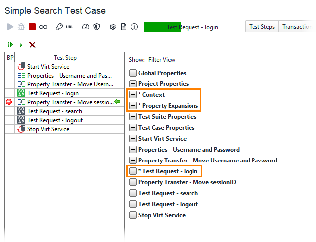 Changed properties Changed properties