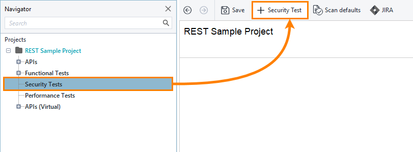ReadyAPI: Creating a security test from the toolbar
