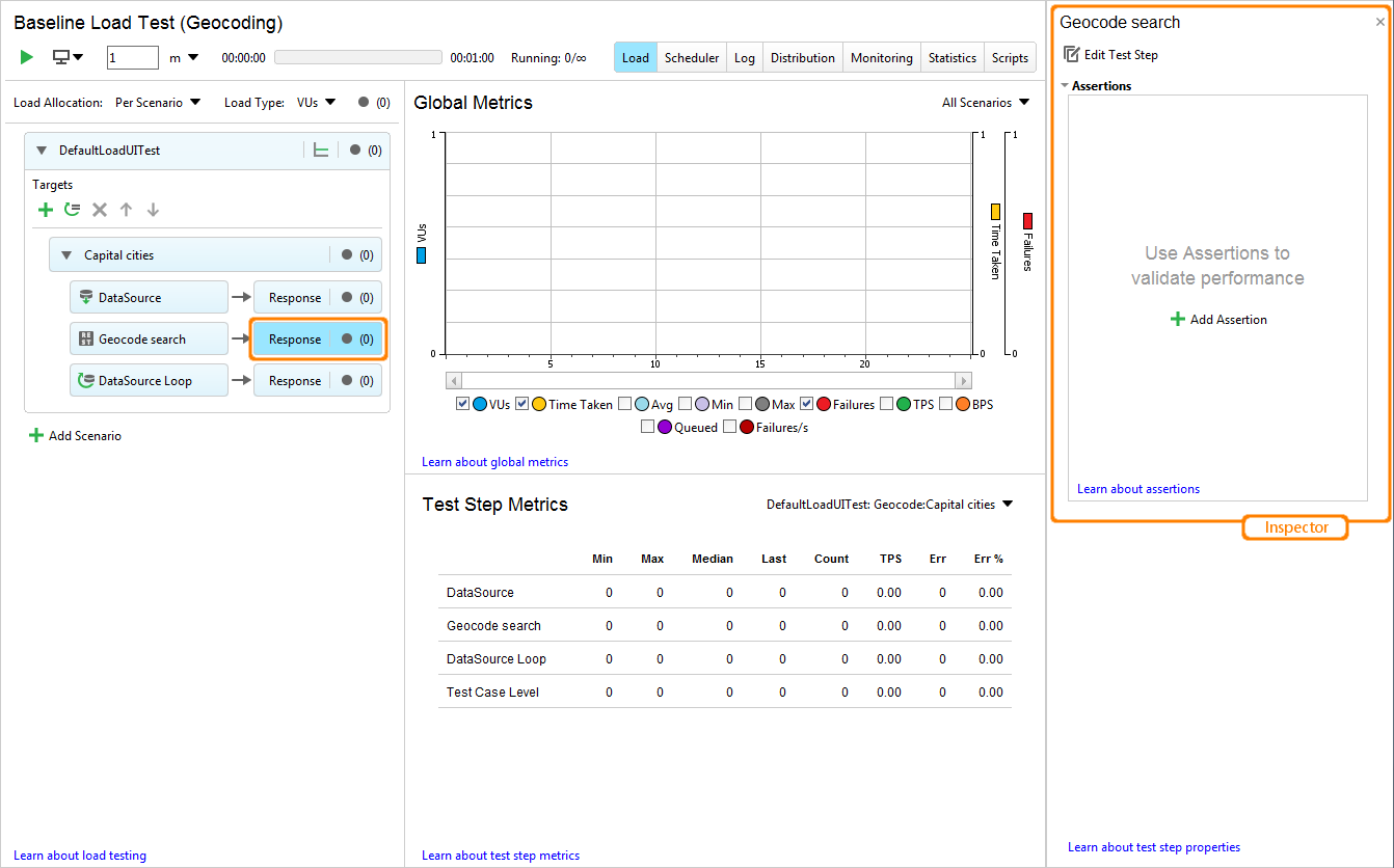 API load testing with ReadyAPI: The Target Test Step Inspector