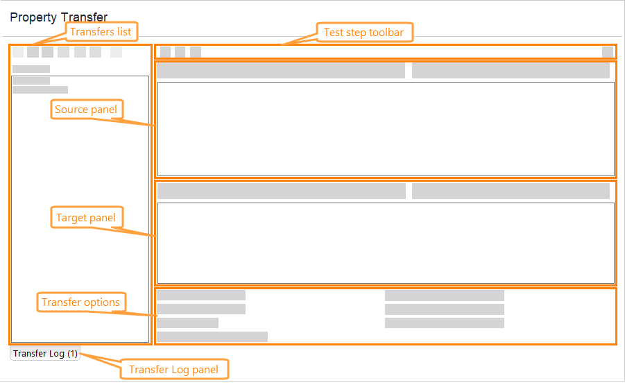 Property Transfer test step editor