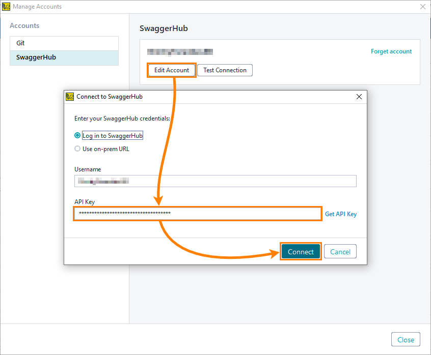 SwaggerHub integration: Edit account info
