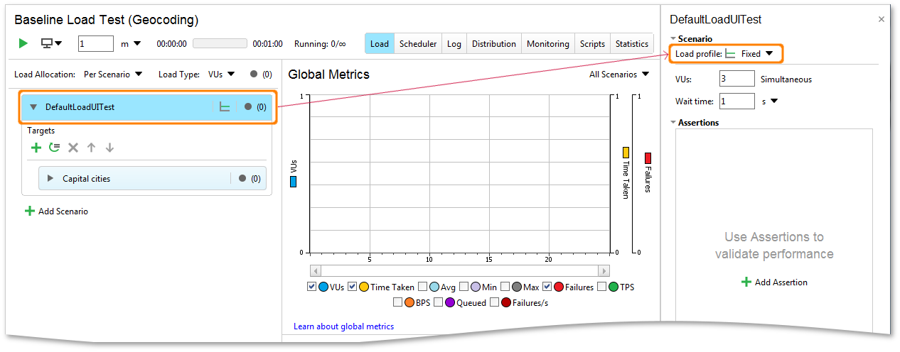 API load testing with ReadyAPI: Selecting a new load profile