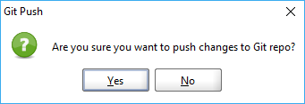 Git integration: Confirm push dialog