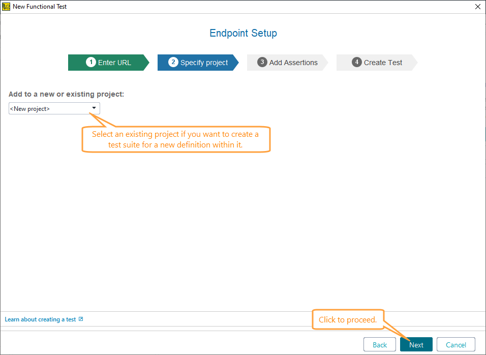 ReadyAPI: Specify project ReadyAPI: Specify project