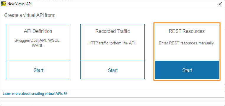 Service virtualization and API testing: Creating a new virtual service