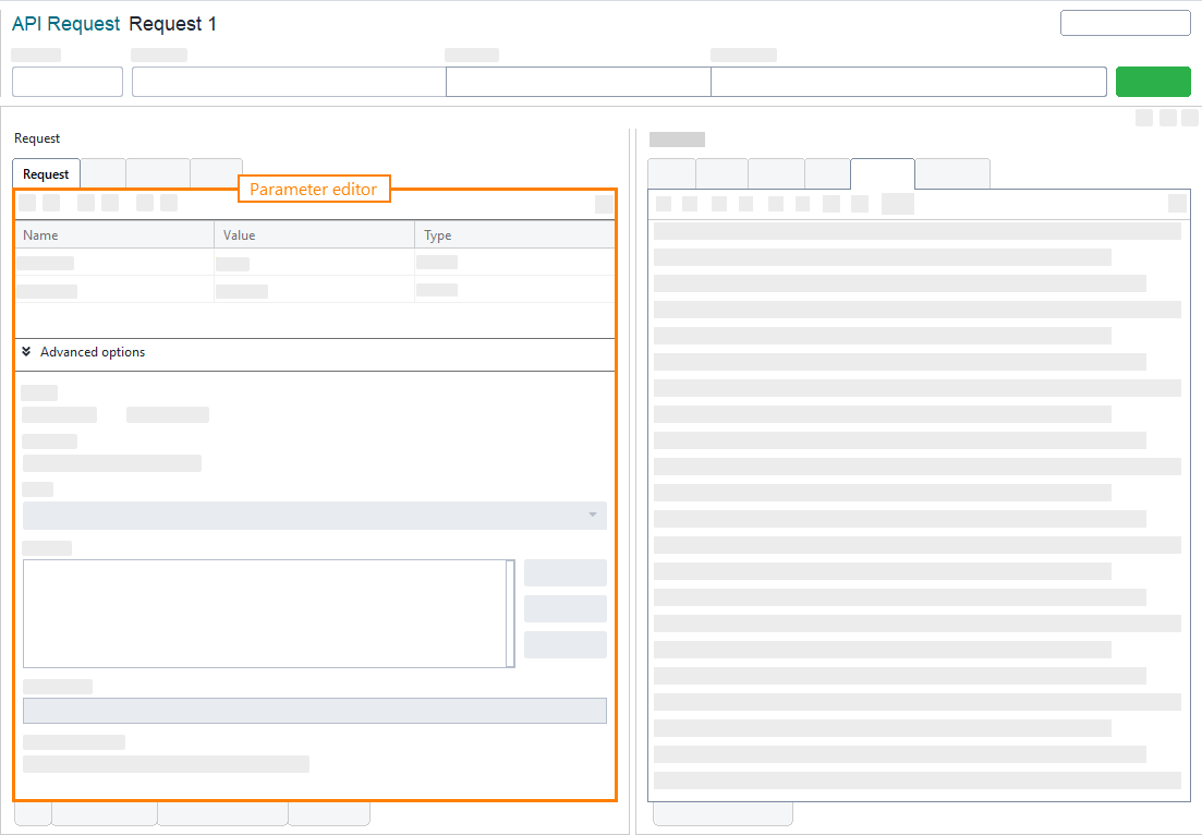 The Parameter editor The Parameter editor