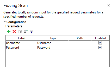 ReadyAPI: Configuring the fuzzing scan ReadyAPI: Configuring the fuzzing scan