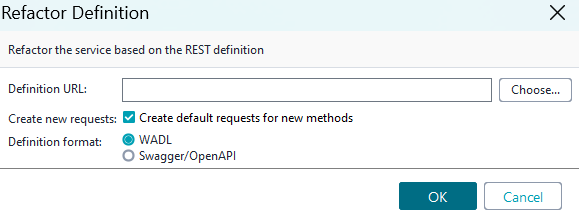 The Refactor Definition dialog