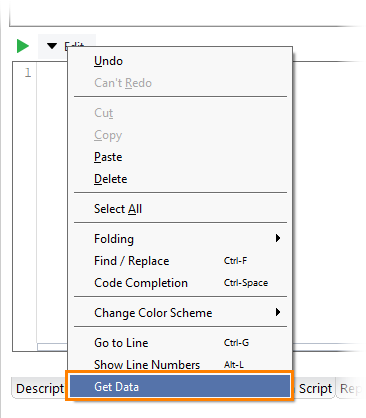 The Get Data function The Get Data function