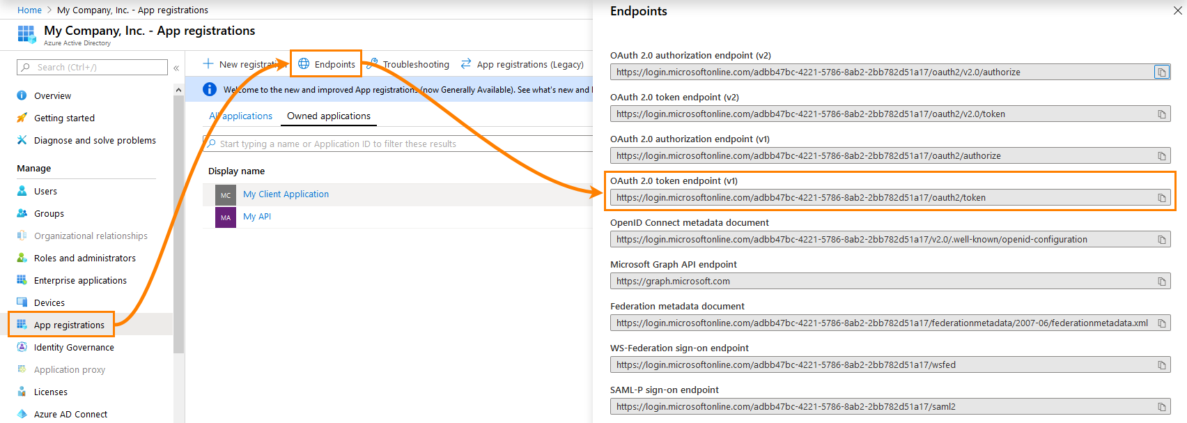 Azure OAuth 2.0 authentication tutorial: Getting Access Token URL