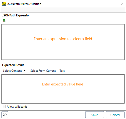Proeprties of an assertion that verifies JSON responses Proeprties of an assertion that verifies JSON responses