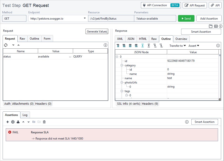 Assertions in functional web service tests Assertions in functional web service tests
