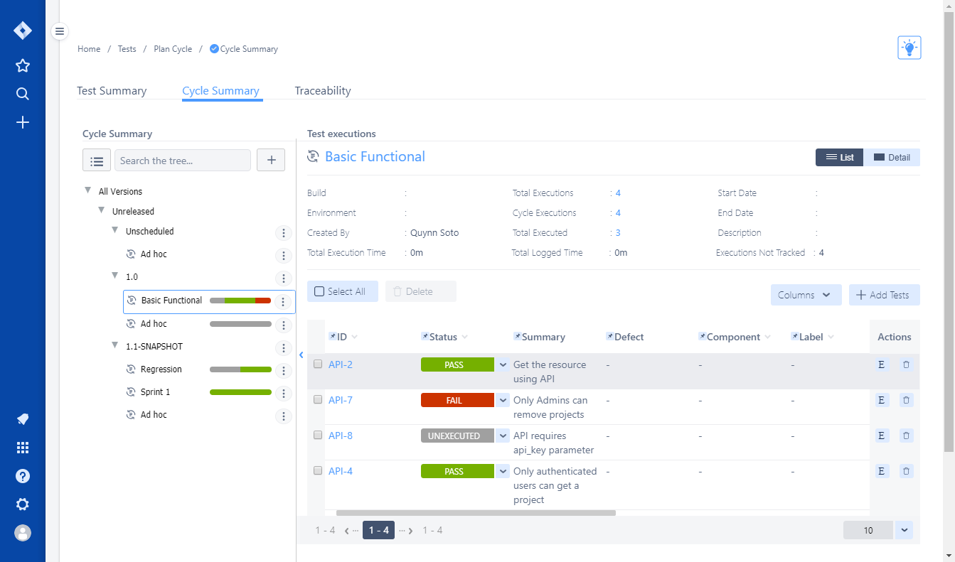 Zephyr Squad integration: A Zephyr Squad test cycle Zephyr Squad integration: A Zephyr Squad test cycle