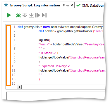 Groovy Script Debugging: The left margin Groovy Script Debugging: The left margin