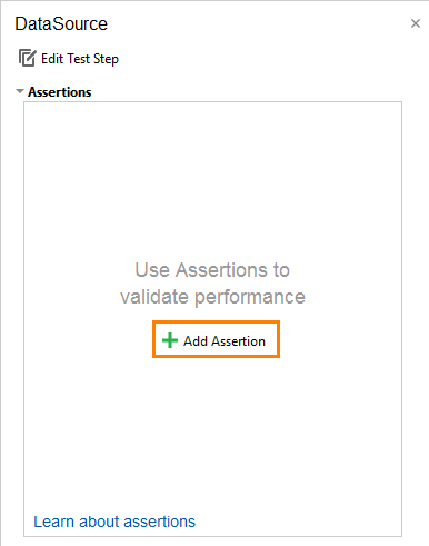 API load testing with ReadyAPI: Create an Assertion