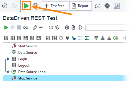 Excel DataSink Example: Run test case