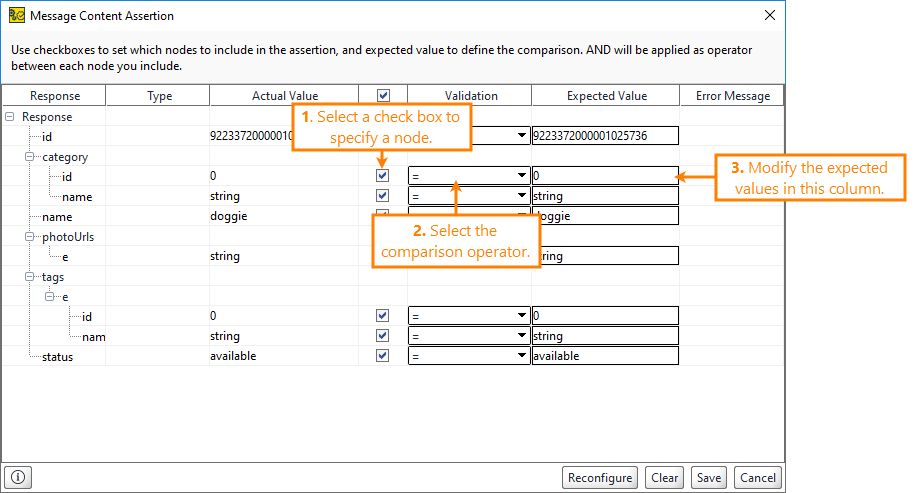 ReadyAPI: Configuring the Message Content assertion ReadyAPI: Configuring the Message Content assertion