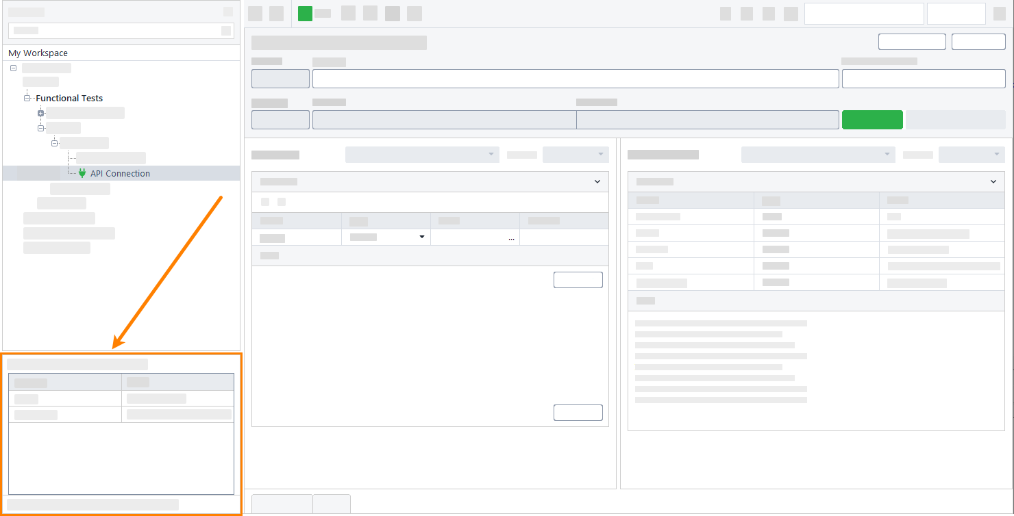 API Connection test step properties