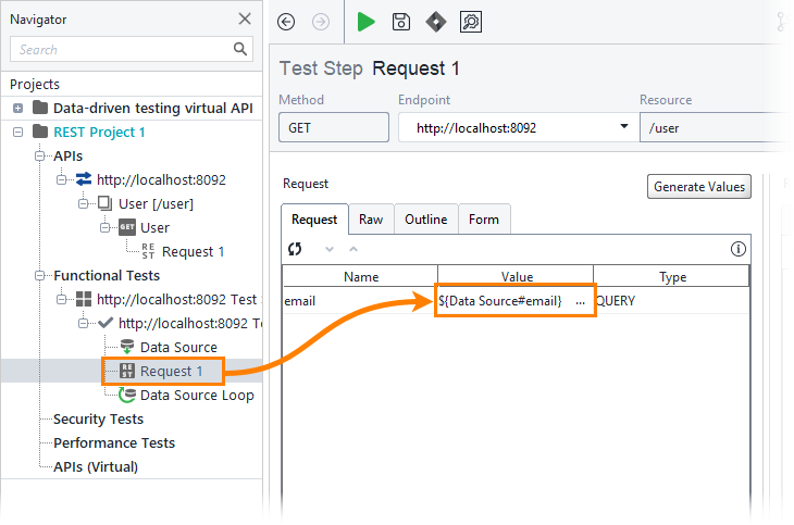 Functional API testing: The request with a dynamic value