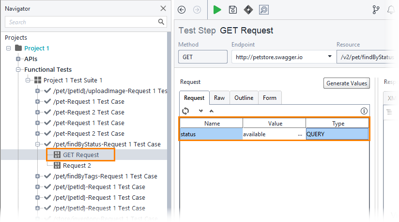 Functional testing of web services with ReadyAPI: Set parameter values Functional testing of web services with ReadyAPI: Set parameter values