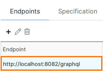 GraphQL Endpoint Added to API Definition Endpoints tab in ReadyAPI showing a GraphQL endpoint URL added to the imported API definition.