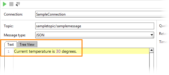 ReadyAPI: Entering a message for the MQTT connection ReadyAPI: Entering a message for the MQTT connection
