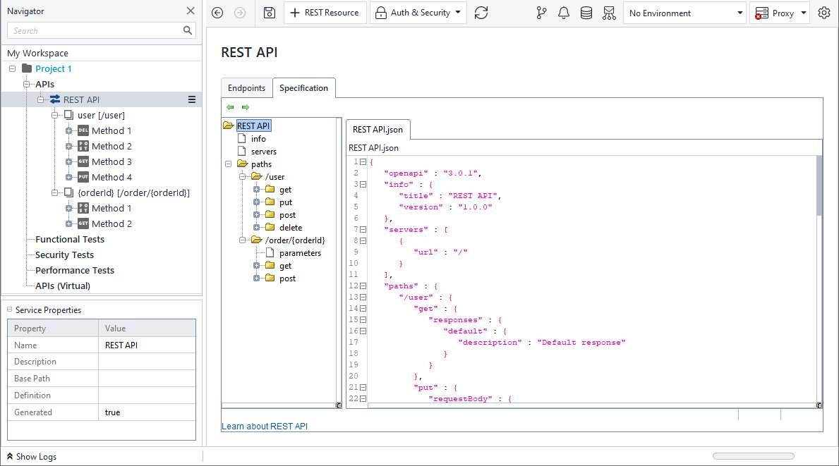 REST API specification in ReadyAPI 3.8.1 REST API specification in ReadyAPI 3.8.1