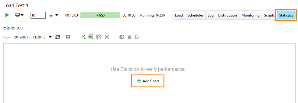Setting metrics on the Statistics page - Step 1 Setting metrics on the Statistics page - Step 1