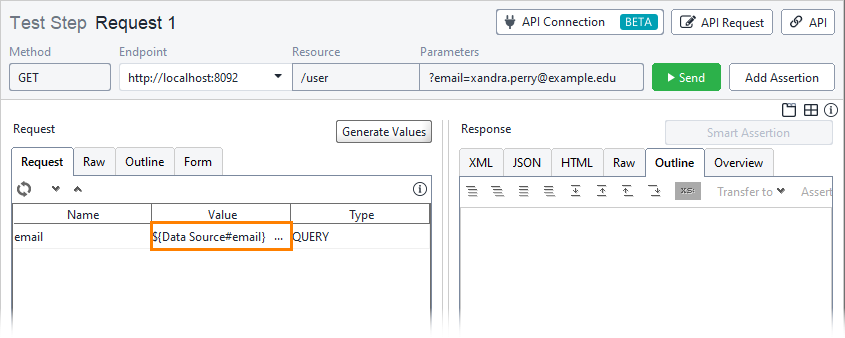 ReadyAPI: The request with a dynamic value ReadyAPI: The request with a dynamic value