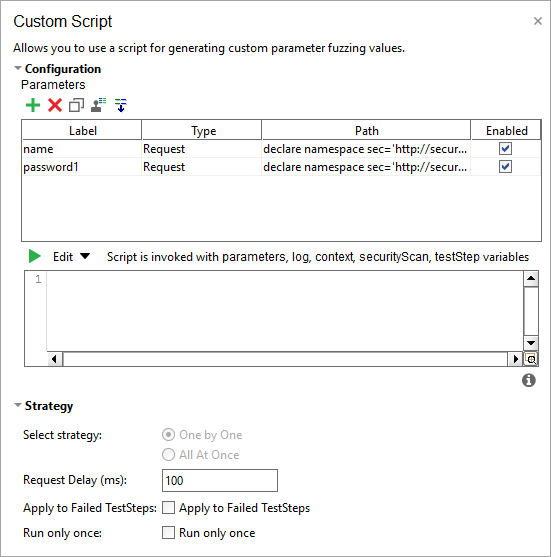 ReadyAPI: Configuring the scan