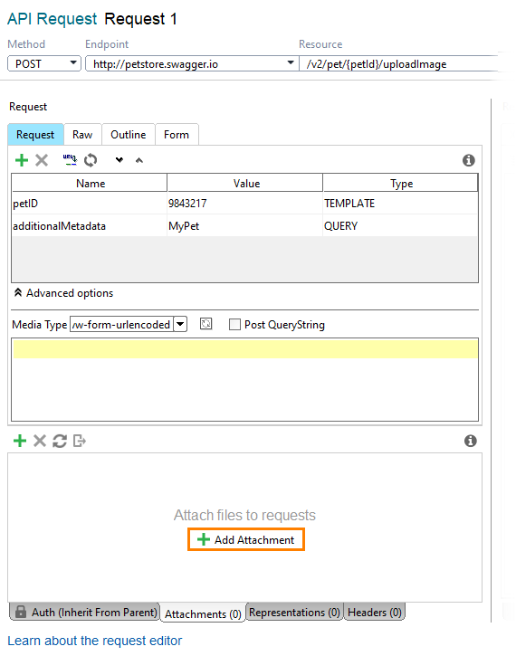 Attachments in ReadyAPI: Adding REST attachments