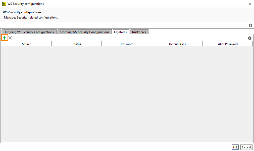 API testing over SSL: Keystores tab