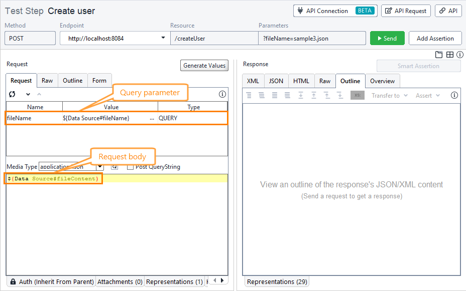 Directory data source example: Passing data to request Directory data source example: Passing data to request